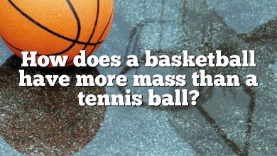 How does a basketball have more mass than a tennis ball?