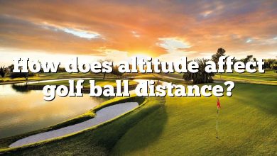 How does altitude affect golf ball distance?