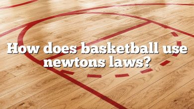 How does basketball use newtons laws?