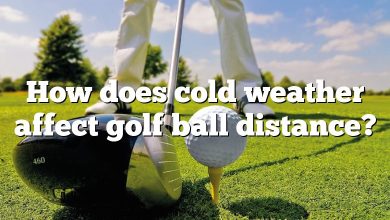 How does cold weather affect golf ball distance?