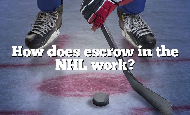 How does escrow in the NHL work?