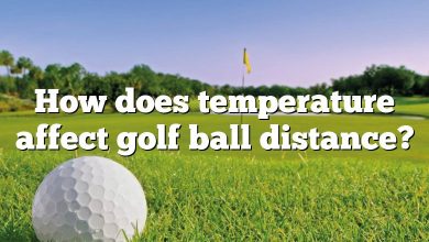 How does temperature affect golf ball distance?