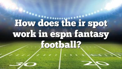 How does the ir spot work in espn fantasy football?