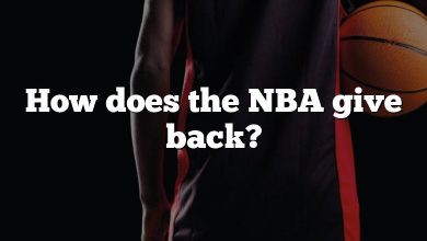 How does the NBA give back?