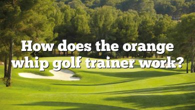 How does the orange whip golf trainer work?