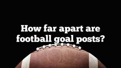 How far apart are football goal posts?