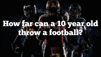 How far can a 10 year old throw a football?