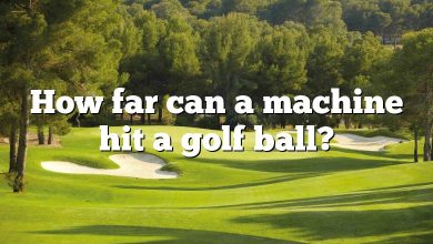 How far can a machine hit a golf ball?