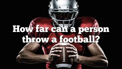 How far can a person throw a football?