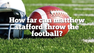 How far can matthew stafford throw the football?