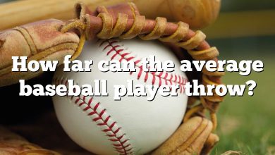 How far can the average baseball player throw?