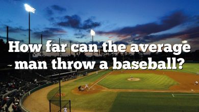 How far can the average man throw a baseball?
