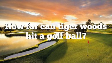 How far can tiger woods hit a golf ball?