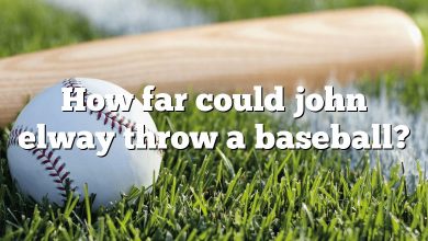 How far could john elway throw a baseball?