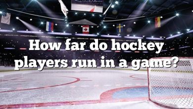 How far do hockey players run in a game?