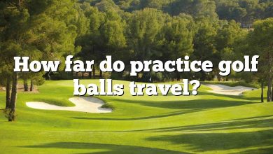 How far do practice golf balls travel?