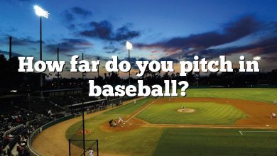 How far do you pitch in baseball?