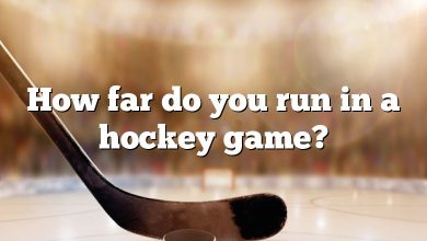How far do you run in a hockey game?