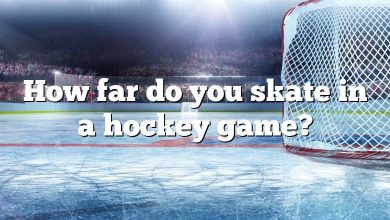 How far do you skate in a hockey game?