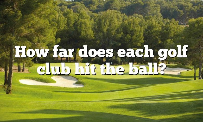 How far does each golf club hit the ball?