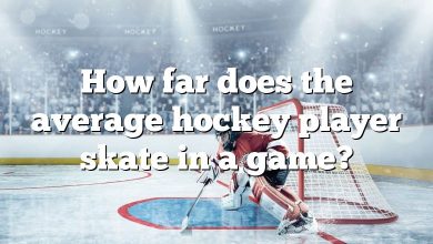 How far does the average hockey player skate in a game?