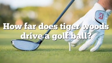 How far does tiger woods drive a golf ball?