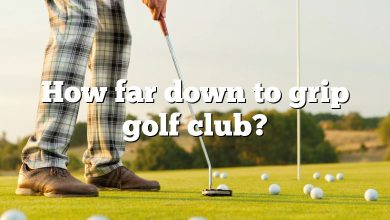 How far down to grip golf club?