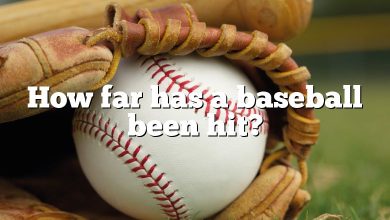 How far has a baseball been hit?