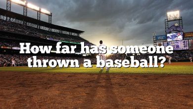 How far has someone thrown a baseball?