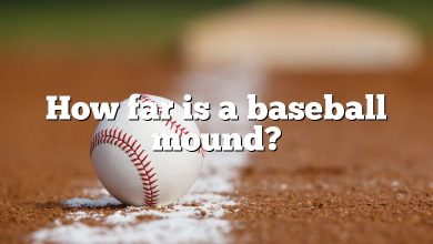 How far is a baseball mound?