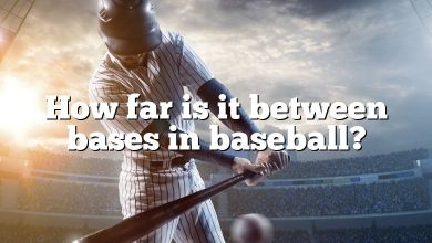 How far is it between bases in baseball?