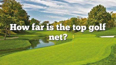 How far is the top golf net?