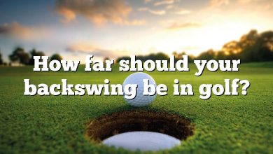 How far should your backswing be in golf?