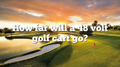 How far will a 48 volt golf cart go?