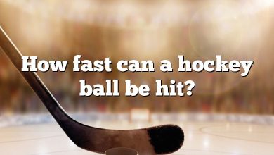 How fast can a hockey ball be hit?