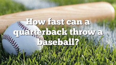 How fast can a quarterback throw a baseball?