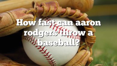 How fast can aaron rodgers throw a baseball?