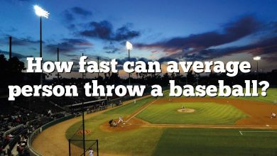 How fast can average person throw a baseball?