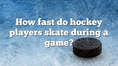 How fast do hockey players skate during a game?
