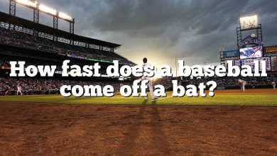 How fast does a baseball come off a bat?