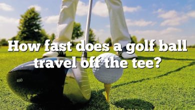 How fast does a golf ball travel off the tee?