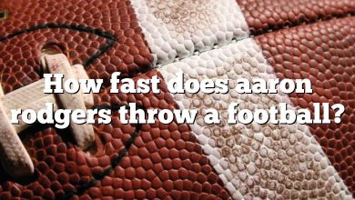 How fast does aaron rodgers throw a football?