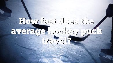 How fast does the average hockey puck travel?