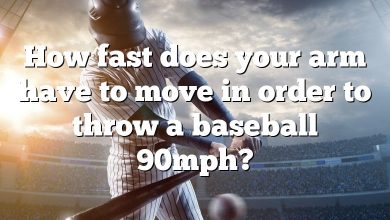 How fast does your arm have to move in order to throw a baseball 90mph?
