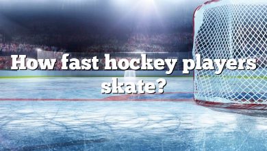 How fast hockey players skate?