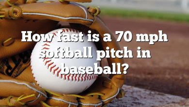 How fast is a 70 mph softball pitch in baseball?