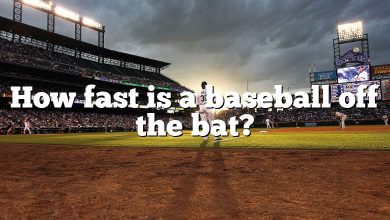 How fast is a baseball off the bat?