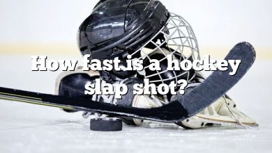 How fast is a hockey slap shot?
