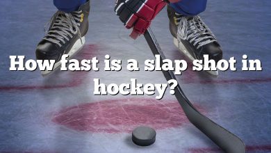 How fast is a slap shot in hockey?