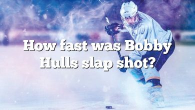 How fast was Bobby Hulls slap shot?